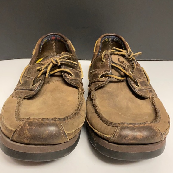TIMBERLAND Brown Leather Loafer Classic Boat Shoes main image 10